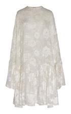 Huishan Zhang Hailey Long Sleeve Flounce Midi Dress
