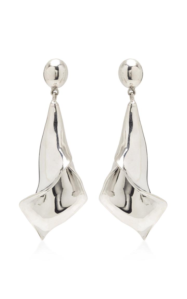 Agmes Calla Medium Sterling Silver Drop Earrings