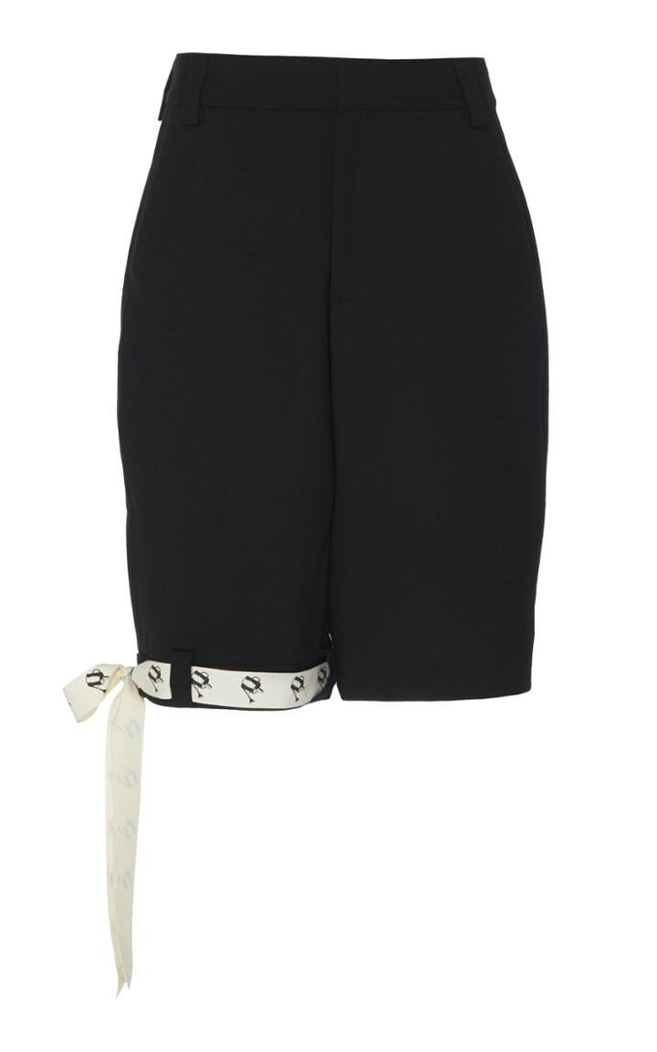 Moda Operandi Monse Ribbon-embellished Wool-blend Shorts Size: 0