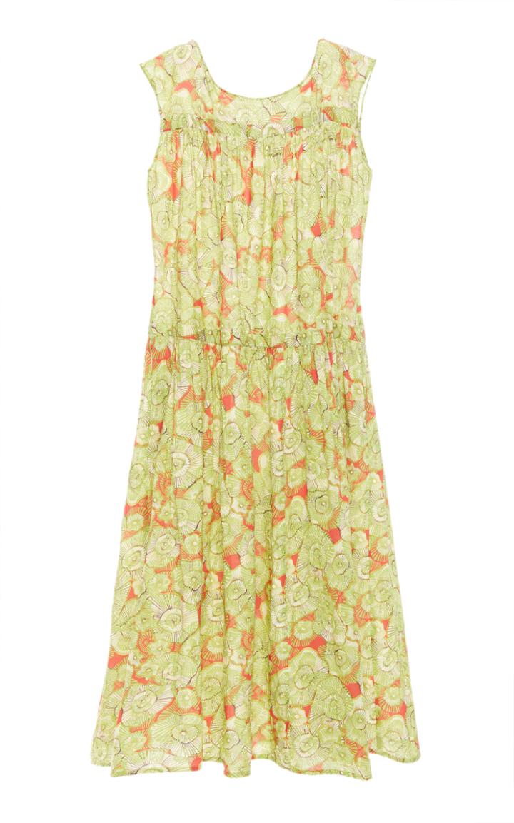 Moda Operandi Eywasouls Malibu Caroline Printed Pleated Shift Dress Size: M/l