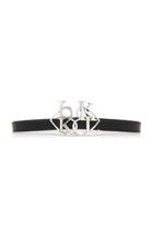 Rodarte Heart-embellished Slim Leather Belt