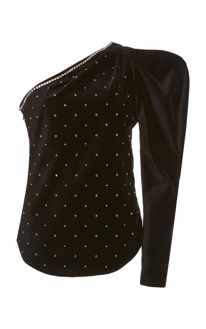 Isabel Marant Zeke Embroidered One-shoulder Top