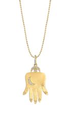 Sheryl Lowe Gypsy Hand Of Fortune 14k Gold Diamond Necklace