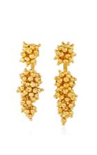 Paula Mendoza Gold Plated Two Grapes And Two Mulberries Earrings