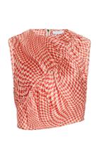 Moda Operandi Ganni Printed Silk-satin Top