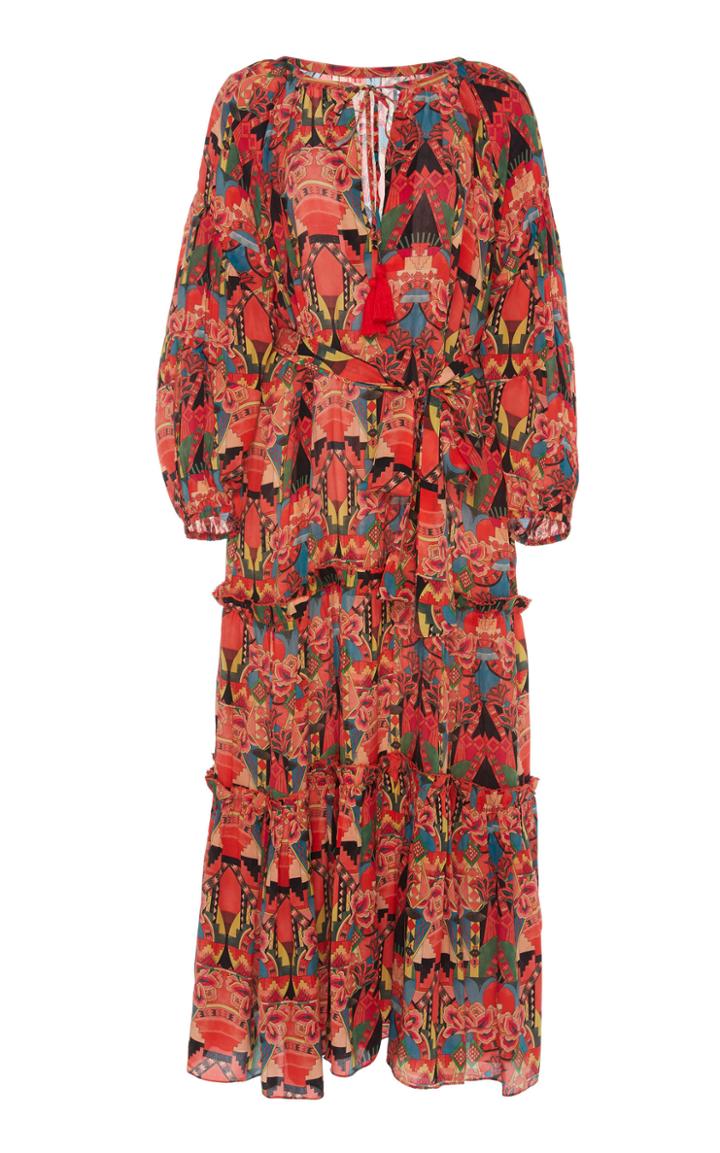 Chufy Wayta Ruffled Broadcloth Maxi Dress
