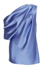 Moda Operandi Acler Bonham Draped Satin Off-the-shoulder Top