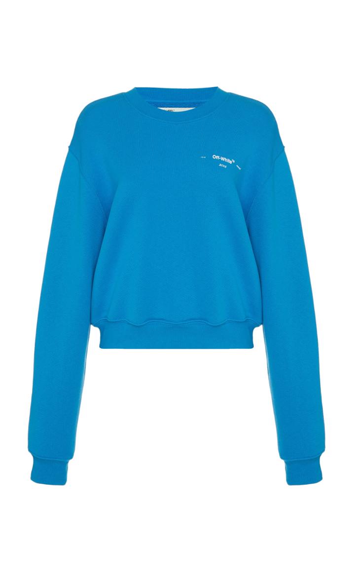 Off-white C/o Virgil Abloh Leaves Arrows Cotton Crewneck Sweatshirt