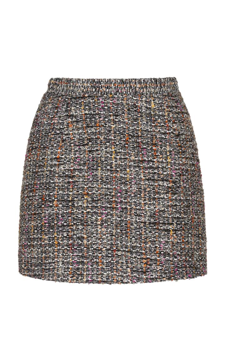 Alessandra Rich Boucl Tweed Mini Skirt