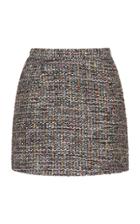 Alessandra Rich Boucl Tweed Mini Skirt