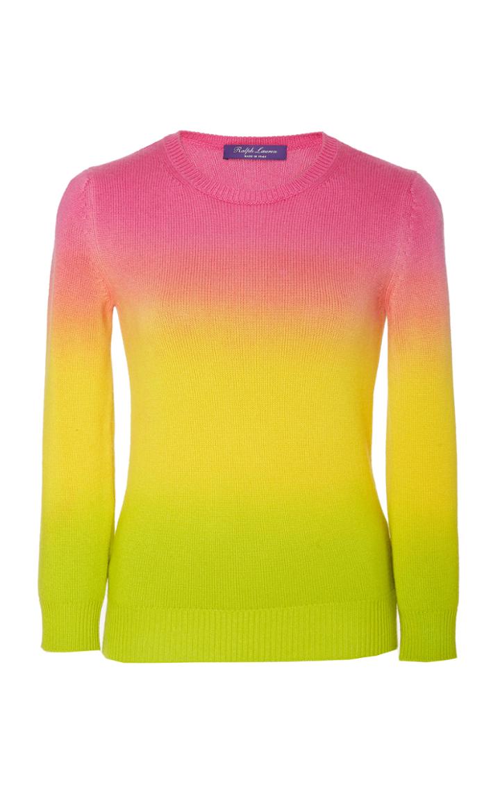 Ralph Lauren Dip-dyed Ombr Cashmere Sweater