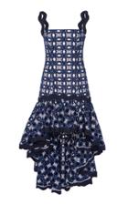 Alexis Krisna Printed High-low Crepe De Chine Dress