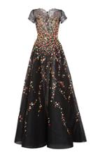 Georges Hobeika Sequin And Bead Embroidered Gown