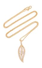 Anita Ko Leaf Large 18k Gold Diamond Necklace