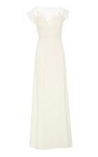 Carolina Herrera Bridal Hannah Illusion Lace Open-back Silk-georgette Gown