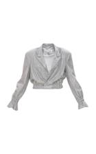 Mach & Mach Silver Sparkling Short Galactic Blazer