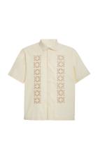 Universal Works Embroidered Cotton-poplin Shirt