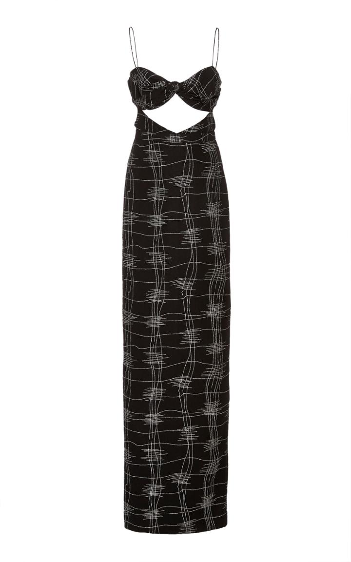 Christian Siriano Twisted Organza Jacquard Gown