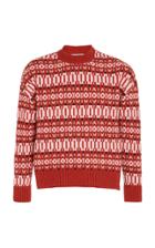 Ami Rustic Patterned Wool Sweater
