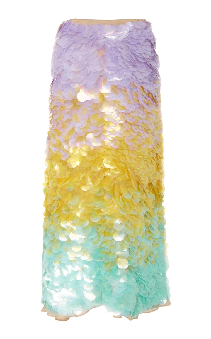 Cynthia Rowley Adelai Cascade Sequined Skirt
