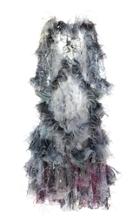 Mary Katrantzou Feather-trimmed Ruffled Organza Gown