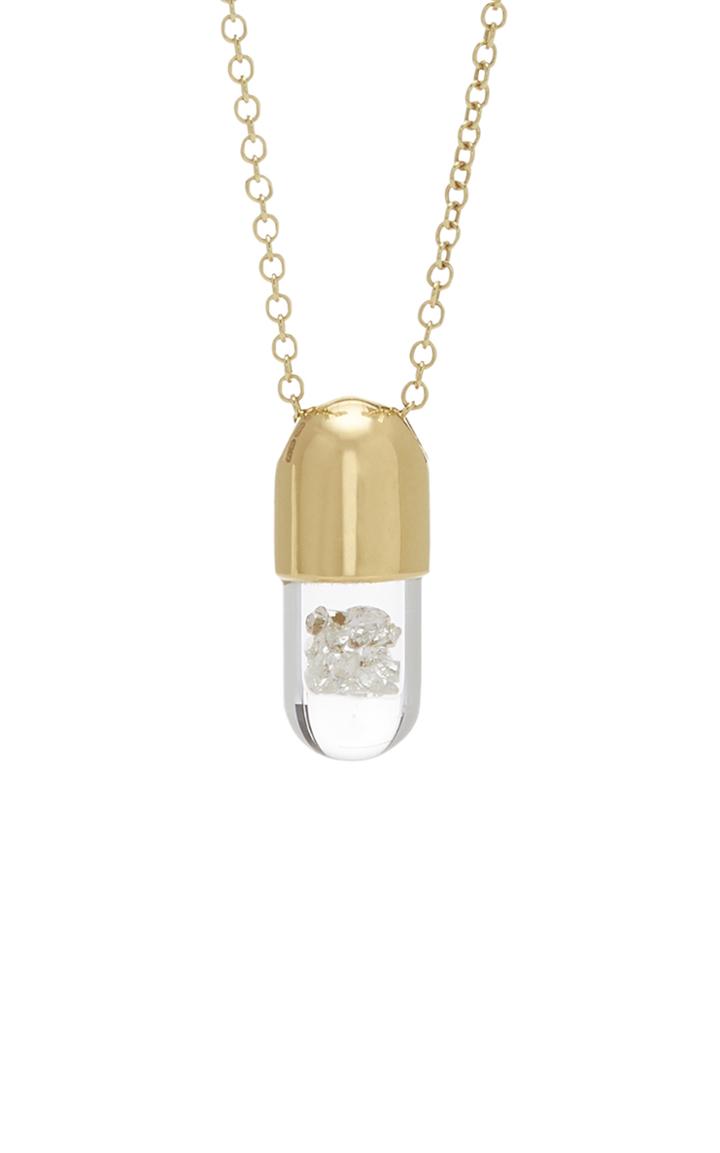 Robinson Pelham 9k Mini Diamond 'elixir Of Strength' Pendant And Chain