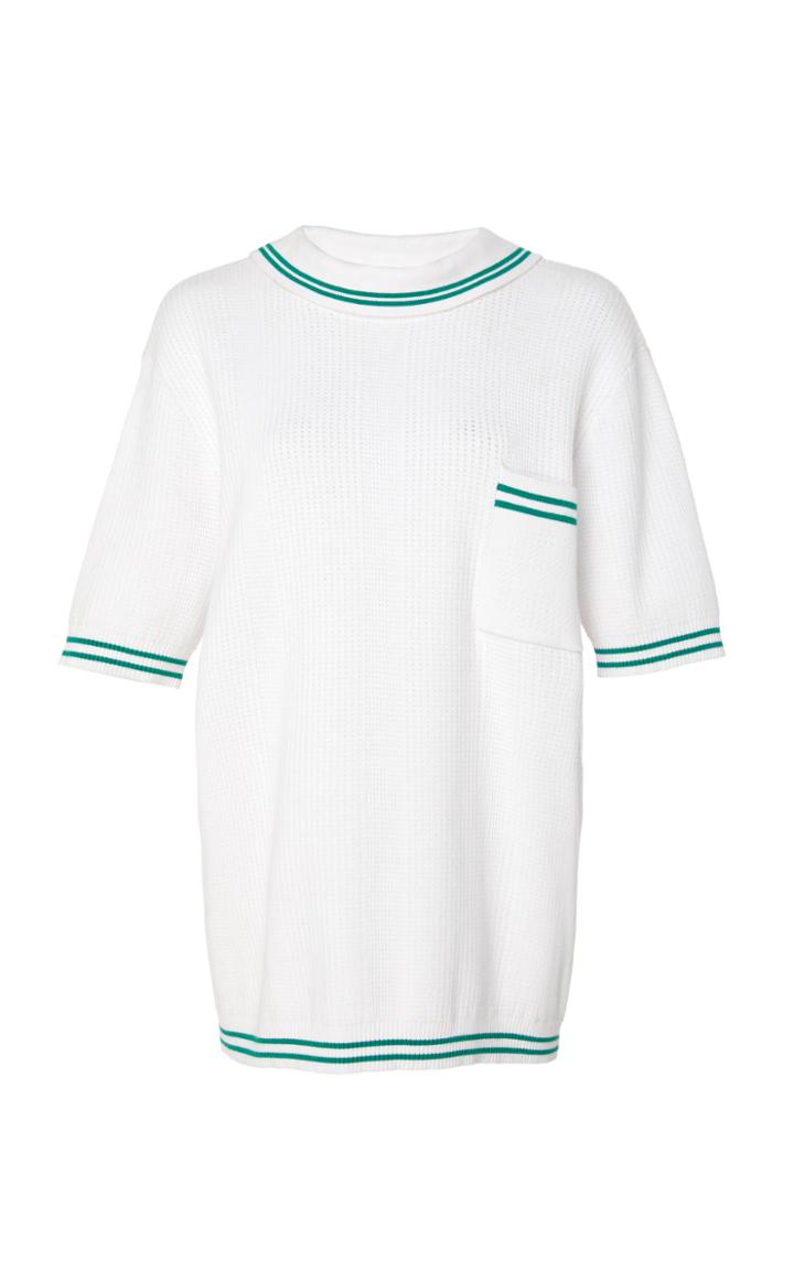 Telfar Mesh Cotton Backwards Knit Polo