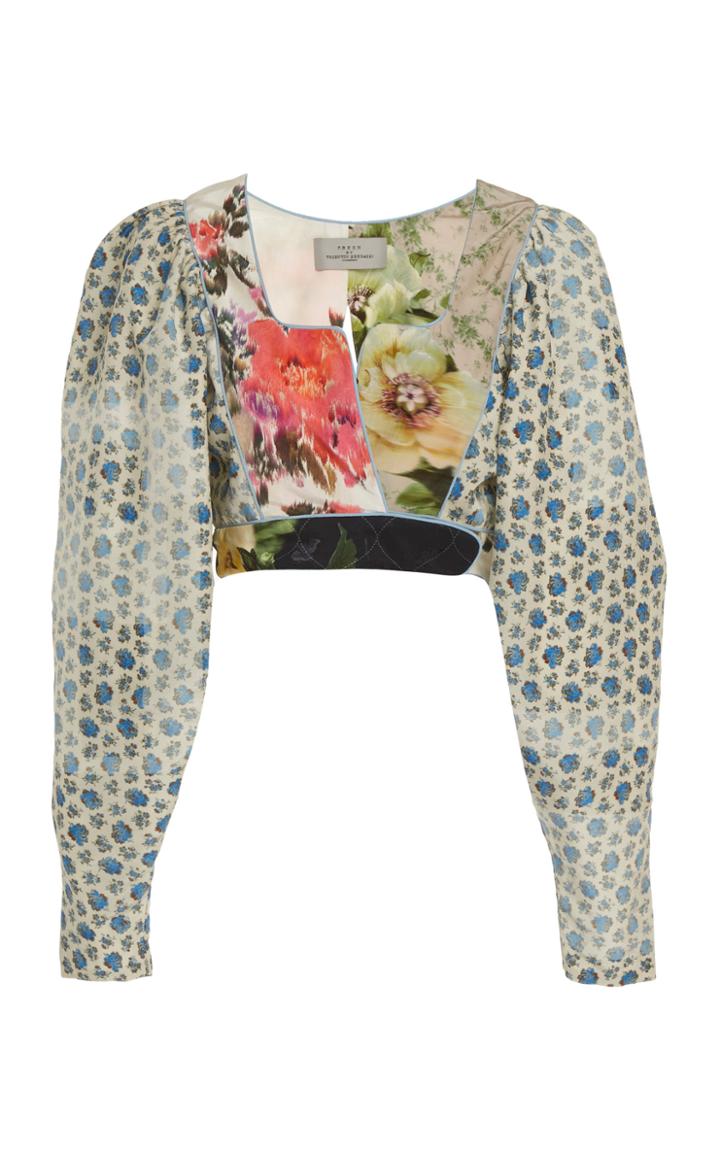 Moda Operandi Preen By Thornton Bregazzi Adelle Floral-print Crepe De Chine Blouse S
