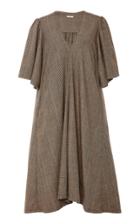 Co Glen Check Midi Dress