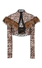 Christian Siriano Metallic Honeycomb Jacket