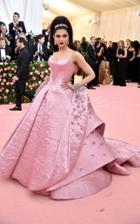 Zac Posen Embroidered Metallic Pink Lurex Jaquard Gown