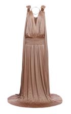 Moda Operandi Balmain Ring-detailed Pliss Cold-shoulder Drop-waist Gown Size: 36