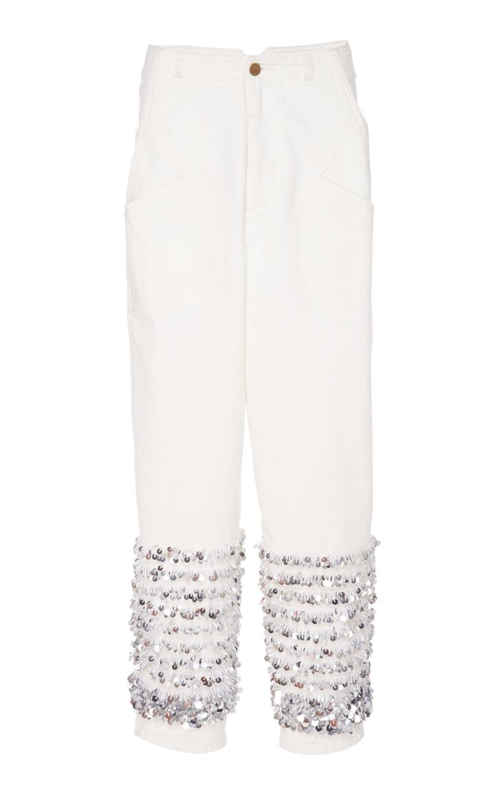 Philosophy Di Lorenzo Serafini Fringe Sequin Cotton Pants