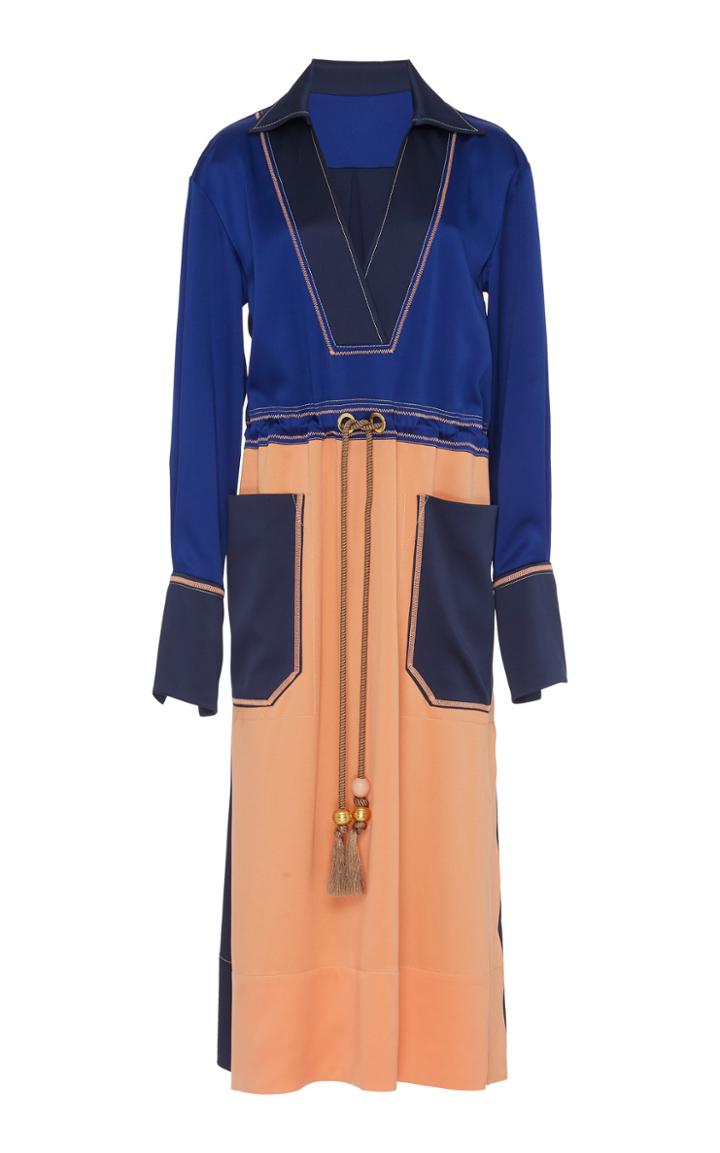 Peter Pilotto Satin Smock Dress