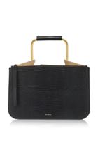 Ree Projects Tess Lizard-effect Leather Top Handle Bag