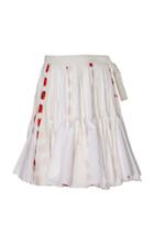 Jonathan Cohen Mini Cotton Slash Godet Skirt