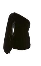 Markarian Exclusive Maria One-shoulder Velvet Top