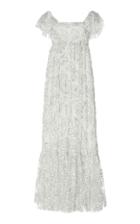 Huishan Zhang Daisy Floral Georgette Maxi Dress