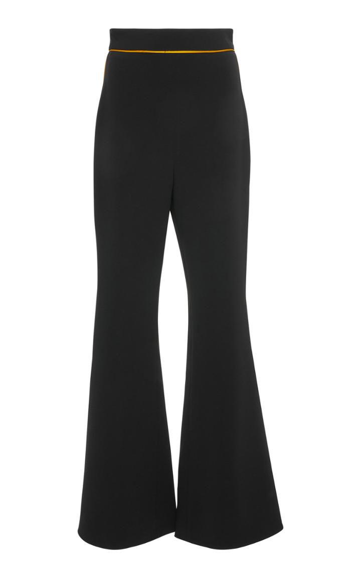 Peter Pilotto Contrast High-rise Satin Flared Pants