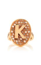 Moda Operandi Carolina Bucci Sunshine Pav Initial Ring Size: 4