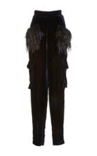 Sally Lapointe Velvet Cargo Pant