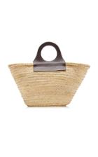 Hereu Cabas Leather-trimmed Straw Tote