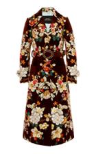 Moda Operandi Marc Jacobs Embroidered Floral Cotton Trench Coat Size: 0