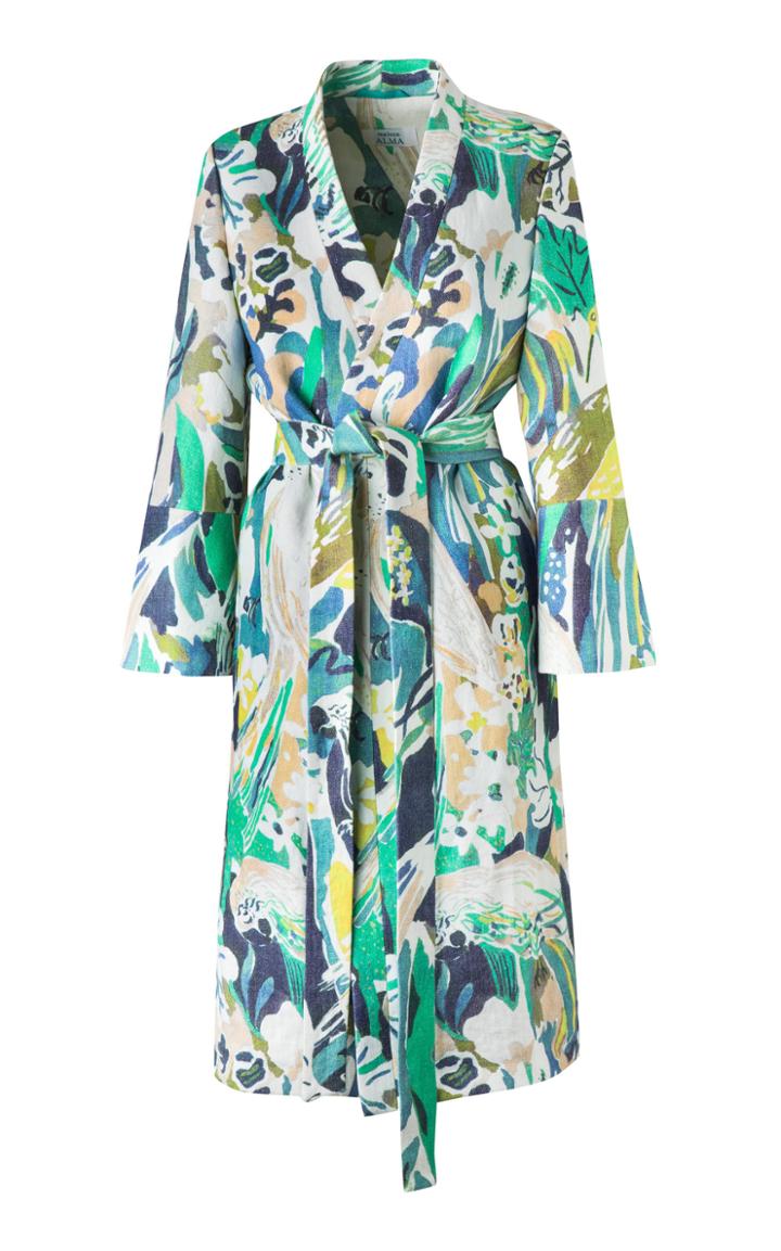 Maison Alma Playa Azul Wrap Coat