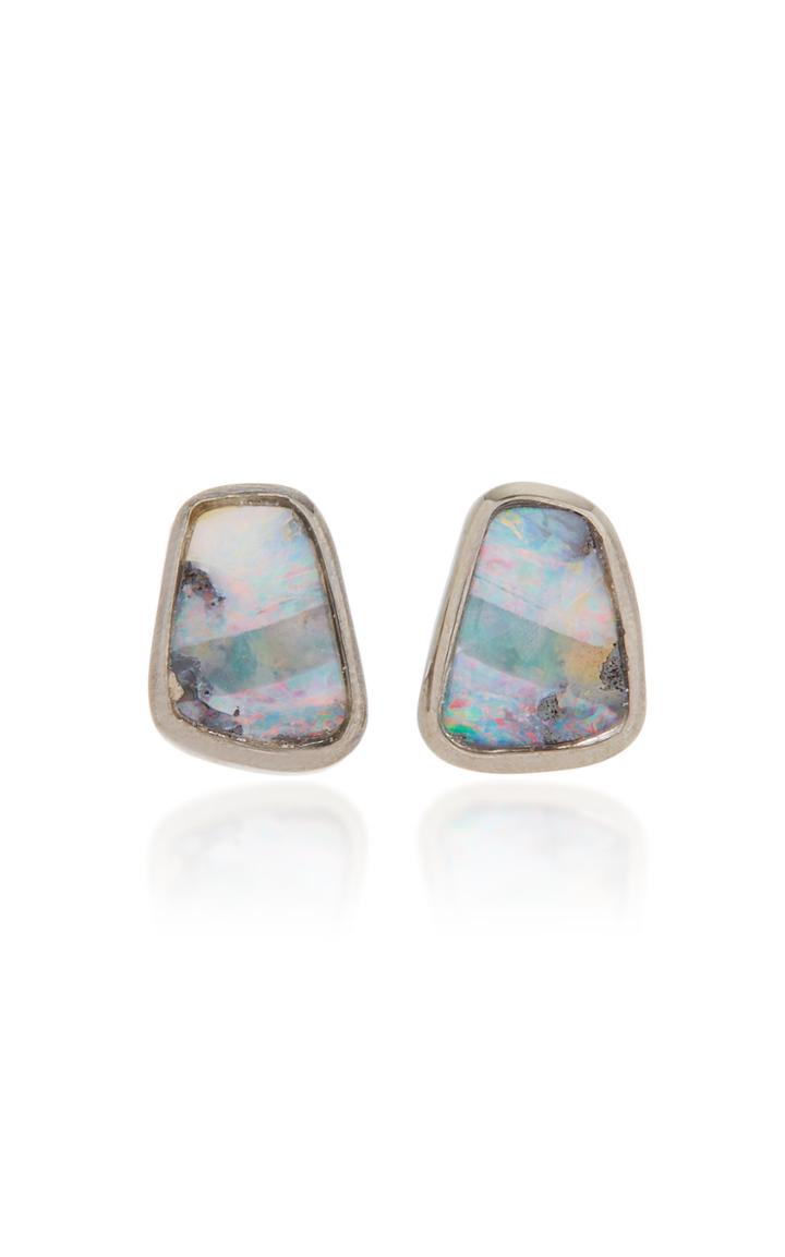 Kimberly Mcdonald One-of-a-kind Boulder Opal Studs Set In 18k Rose Gold