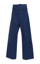 Sea Belted Cropped Cotton-blend Pants