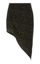 Zeynep Aray Asymmetric Printed Silk Skirt