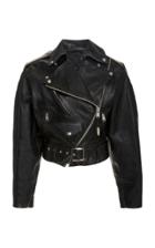Moda Operandi R13 Siouxie Oversized Cropped Leather Motorcycle Jacket
