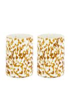 Moda Operandi Stories Of Italy Set Of Msm 2 Ivory & Amber Glasses