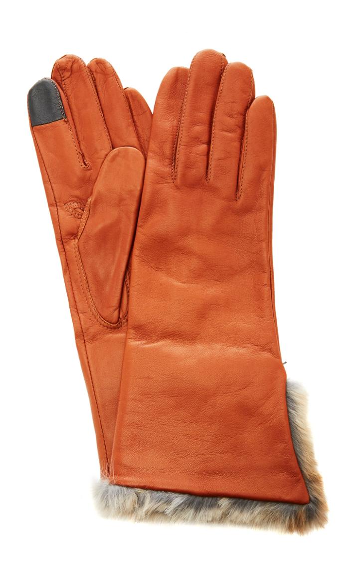 Maison Fabre Lambskin Fur Cuff Gloves